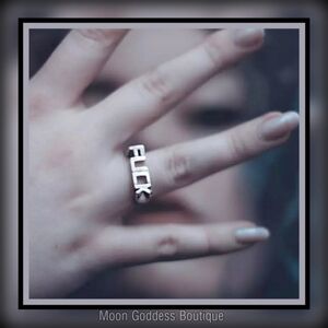 FUČK Ring – Solid Stainless Steel Punk Biker Statement | Unisex Size 11 & 12